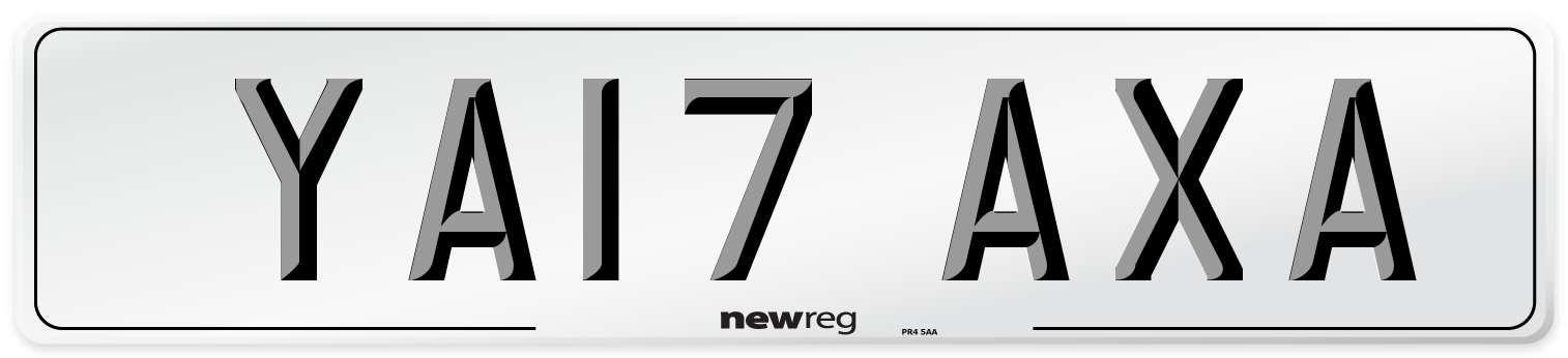 YA17 AXA Number Plate from New Reg